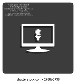 fluorescent lamp. icon. vector design