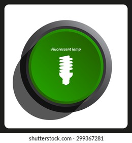 fluorescent lamp. icon. vector design