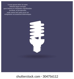 fluorescent lamp. icon. vector design