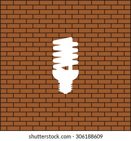 fluorescent lamp. icon. vector design
