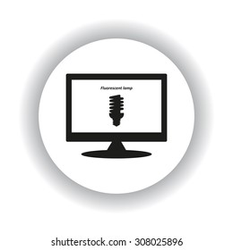fluorescent lamp. icon. vector design