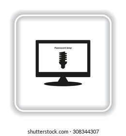 fluorescent lamp. icon. vector design