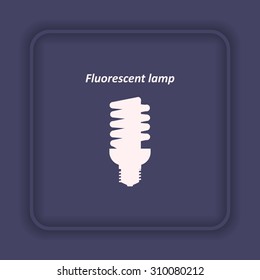 fluorescent lamp. icon. vector design