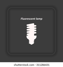 fluorescent lamp. icon. vector design