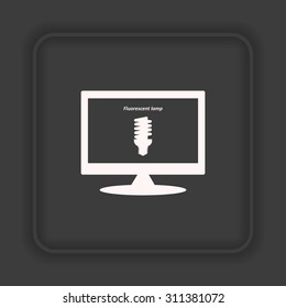 fluorescent lamp. icon. vector design