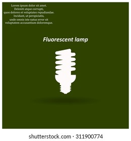 fluorescent lamp. icon. vector design