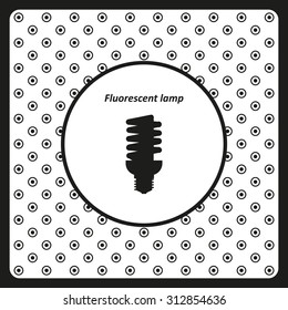 fluorescent lamp. icon. vector design