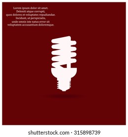 fluorescent lamp. icon. vector design