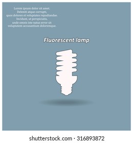 fluorescent lamp. icon. vector design