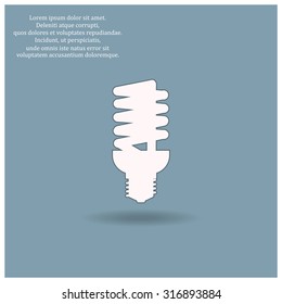 fluorescent lamp. icon. vector design