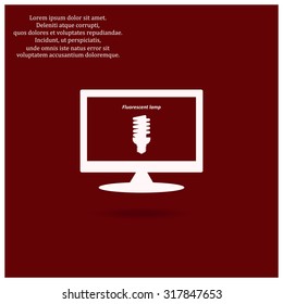 fluorescent lamp. icon. vector design