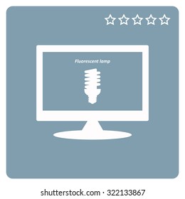 fluorescent lamp. icon. vector design