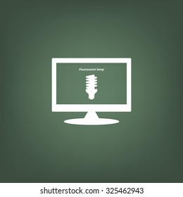 fluorescent lamp. icon. vector design