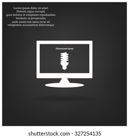 fluorescent lamp. icon. vector design
