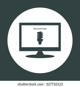 fluorescent lamp. icon. vector design
