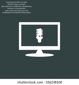 fluorescent lamp. icon. vector design