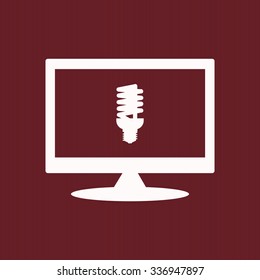 fluorescent lamp. icon. vector design