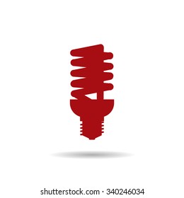 fluorescent lamp. icon. vector design