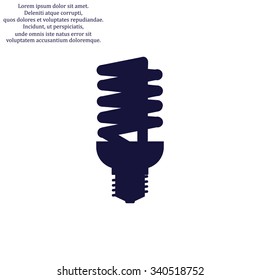 fluorescent lamp. icon. vector design