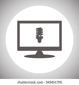 fluorescent lamp. icon. vector design