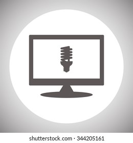 fluorescent lamp. icon. vector design