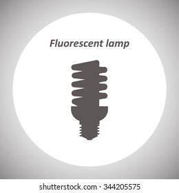fluorescent lamp. icon. vector design