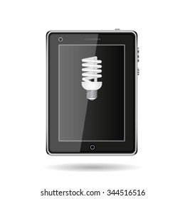 fluorescent lamp. icon. vector design