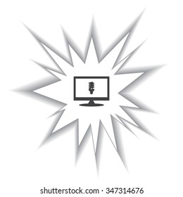 fluorescent lamp. icon. vector design