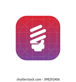fluorescent lamp icon. vector eps10 icon