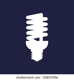 fluorescent lamp.  icon, vector illustration. Flat design style