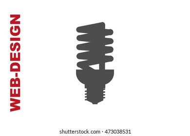 Fluorescent Lamp Icon Vector, portfolio author web-design