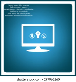 fluorescent lamp, LED lamp, incandescent bulb . icon. vector design