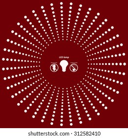 fluorescent lamp, LED lamp, incandescent bulb . icon. vector design