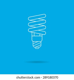Fluorescent lamp line icon