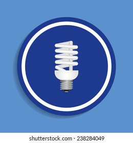 fluorescent lamp on a blue background, vector, EPS 10