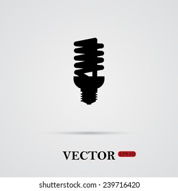 fluorescent lamp   on a light background with shadow, vector, EPS 10
