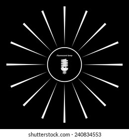 fluorescent lamp ,  vector, EPS 10