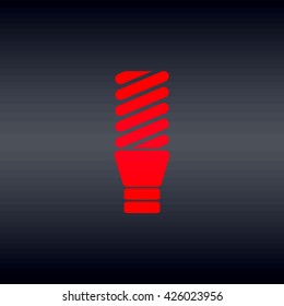 Fluorescent lamp vector icon