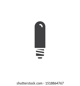 Fluorescent lamp vector icon. filled flat sign for mobile concept and web design. Light bulb glyph icon. Symbol, logo illustration. Vector graphics