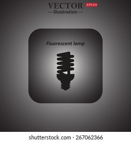 fluorescent lamp, web icon. vector design