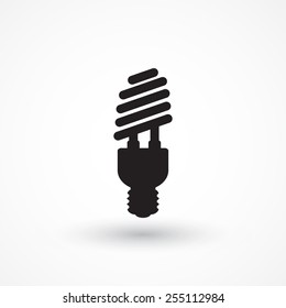 Fluorescent Light Bulb Icon 