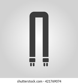 The fluorescent light bulb icon. Lamp and bulb, lightbulb symbol.UI. Web. Logo. Sign. Flat design. App. Stock vector
