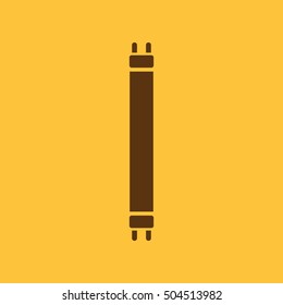 The fluorescent light bulb icon. Lamp and bulb, lightbulb symbol.UI. Web. Logo. Sign. Flat design. App. Stock vector