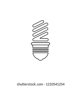 fluorescent light bulb icon. Simple outline vector of energy set for UI and UX, website or mobile application