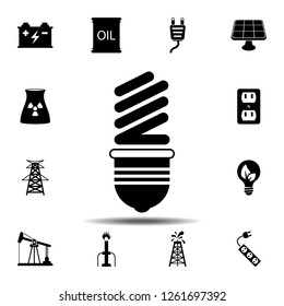 fluorescent light bulb icon. Simple glyph vector element of energy icons set for UI and UX, website or mobile application