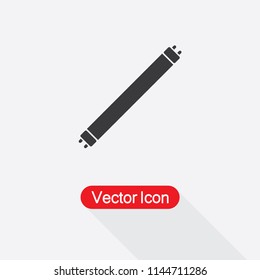 Fluorescent Light Bulb Icon Vector Illustration Eps10