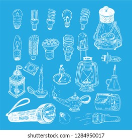 Fluorescent Light Bulb icon - vector illustration