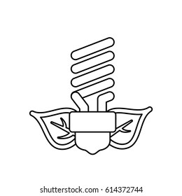 fluorescent light bulb leaves