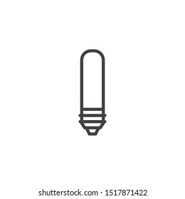 Fluorescent light bulb line icon. linear style sign for mobile concept and web design. Lamp outline vector icon. Symbol, logo illustration. Vector graphics
