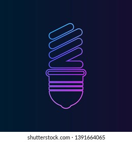 fluorescent light bulb nolan icon. Simple thin line, outline vector of Energy icons for UI and UX, website or mobile application